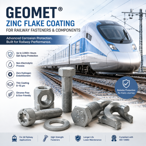 GEOMET® Zinc Flake Coating for Railway Fasteners