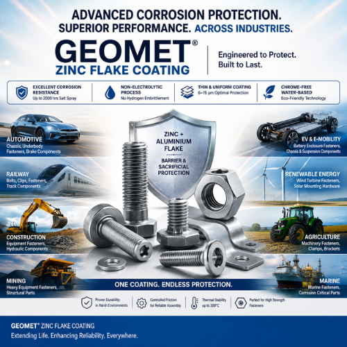 Geomet in EV, Wind Turbine, Solar Panel, Rail